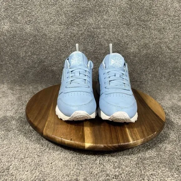 Reebok Classic EF3036  Women’s Size 7.5 Fluid Blue Leather Athletic Shoes Used - Picture 3 of 12